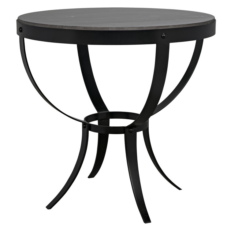 Noir Byron 28.5'' Tall Pedestal End Table Wayfair